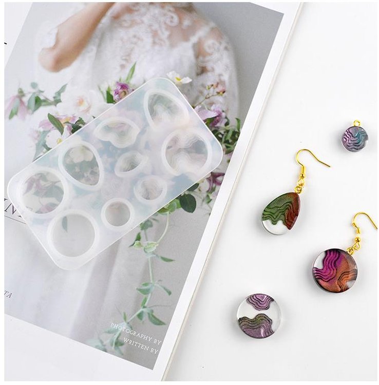 Силиконовый молд - Набор для подвесок и сережек, 4 молда — картинка 4