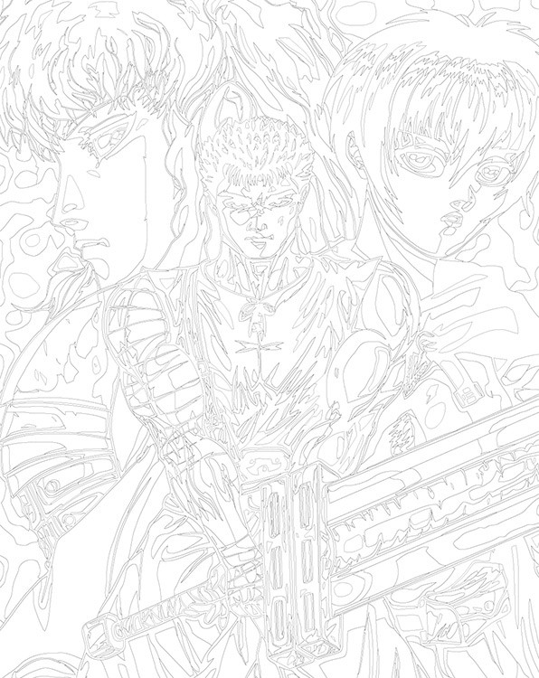 Картина по номерам «Берсерк Berserk манга аниме: Персонажи» — картинка 3