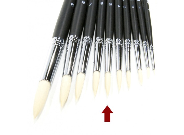 Кисть синтетическая «Зима» круглая №5 — картинка 2