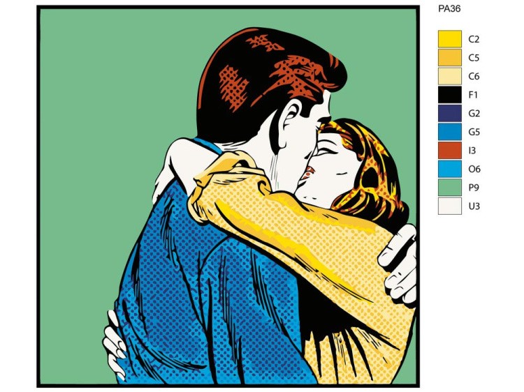 Картина по номерам «Поцелуй» — картинка 2