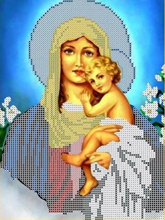 Рисунок на ткани «Богородица Трижды Прекрасная»