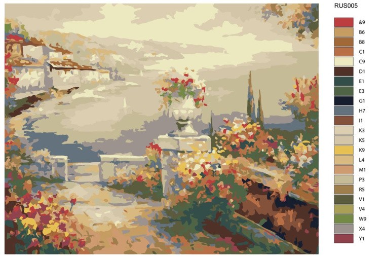 Картина по номерам «На террасе» — картинка 2