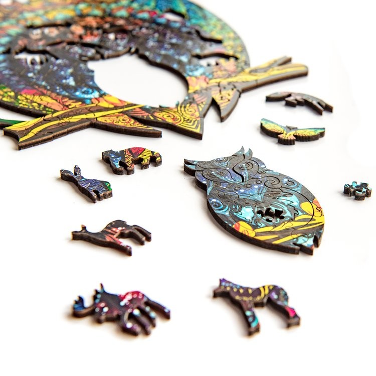 Деревянный пазл Unidragon «Чарующая Сова», размер M (А4) — картинка 4