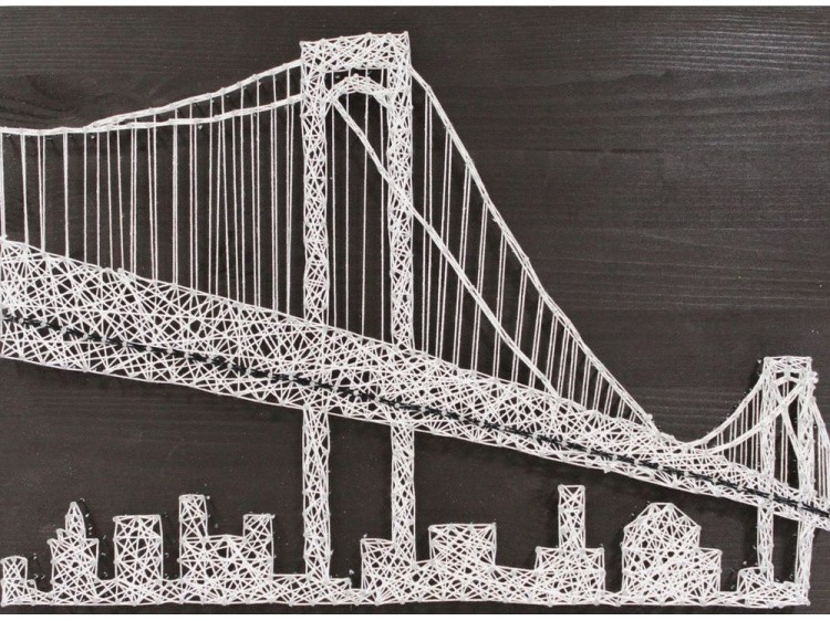 Набор для творчества STRING ART PREMIUM «Золотые ворота» — картинка 2