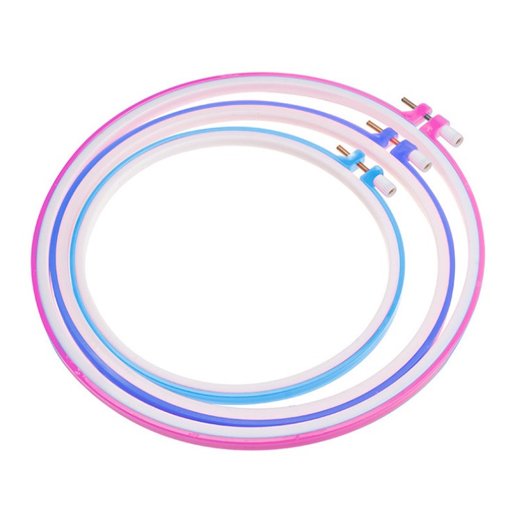 Пяльцы пластиковые набор 3 шт. (D 28 см, 23 см, 19 см) — картинка 2