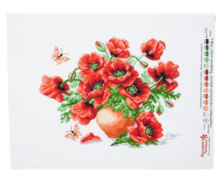 Рисунок на канве «Маки» — картинка 2