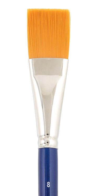 Кисть синтетика «Gallery» №08, плоская, 5 шт., короткая ручка, Vista-Artista — картинка 2