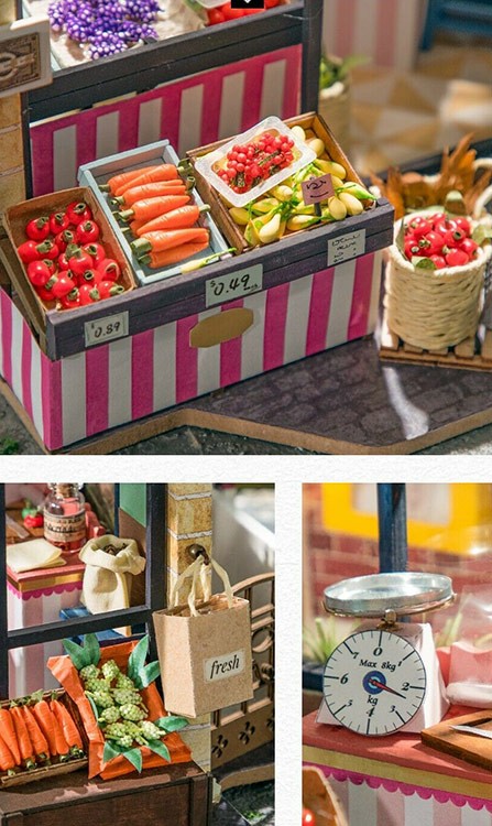 Набор для создания миниатюры (румбокс) «Фруктовый магазин» — картинка 4