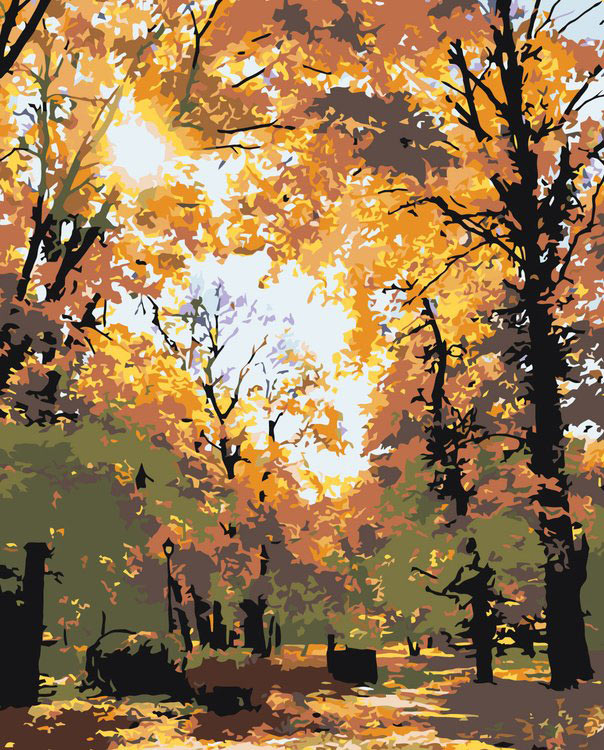 Картина по номерам «Парк осенью»
