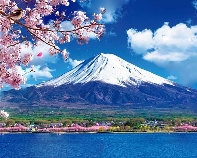 Алмазная вышивка «Священная гора Фудзи» — картинка 2