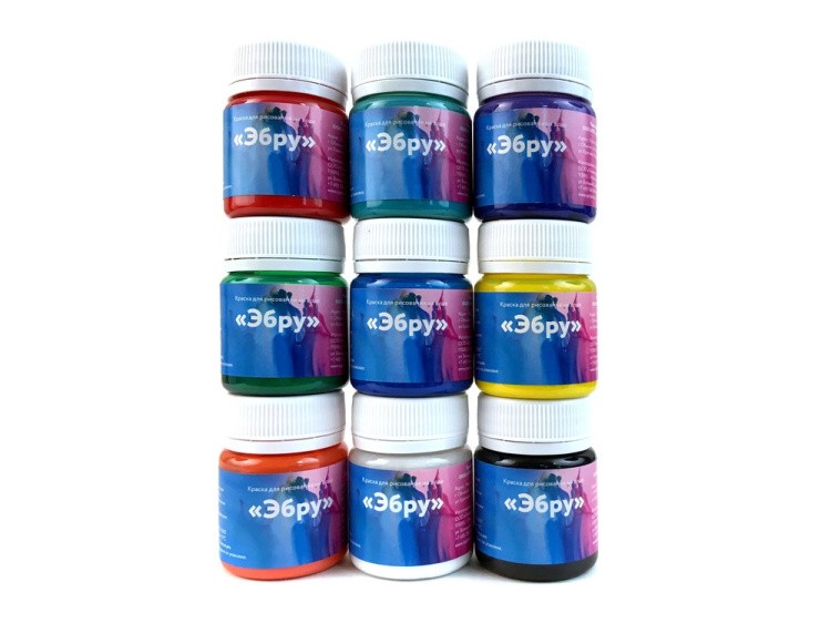 Набор для эбру «Семейный», 9 цветов, Mimi — картинка 5