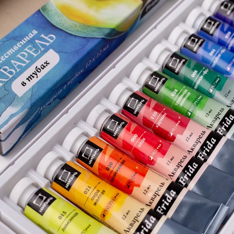 Набор акварельных красок «Frida», 12 цв. по 12 мл, Малевичъ — картинка 10