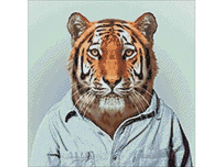 Алмазная вышивка «Мистер Тигр» — картинка 3