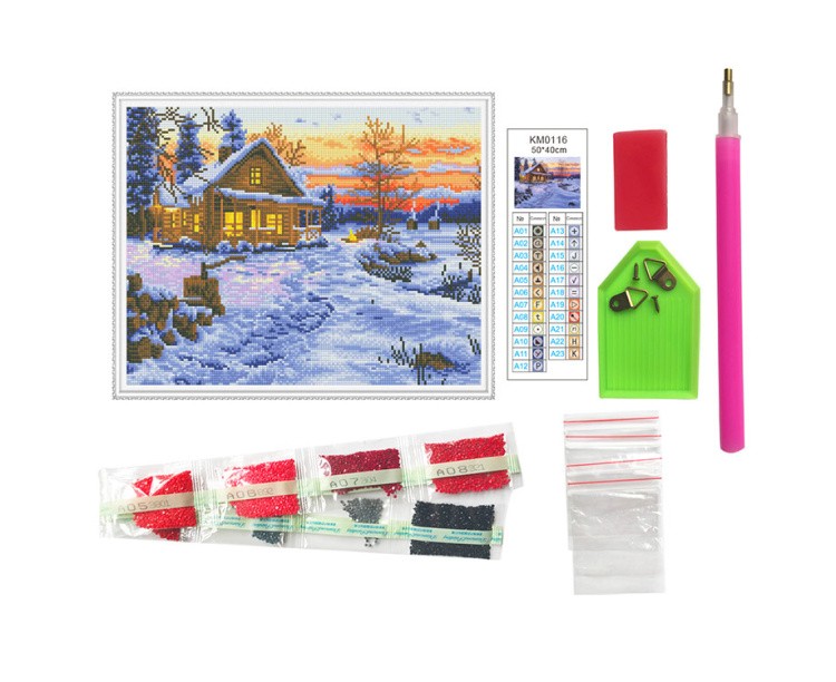 Алмазная вышивка «Зимний пейзаж» — картинка 2