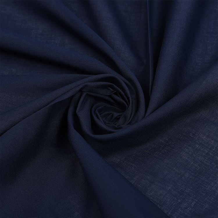 Ткань Батист, 1 м х 150 см, 72 г/м², цвет: темно-синий, TBY