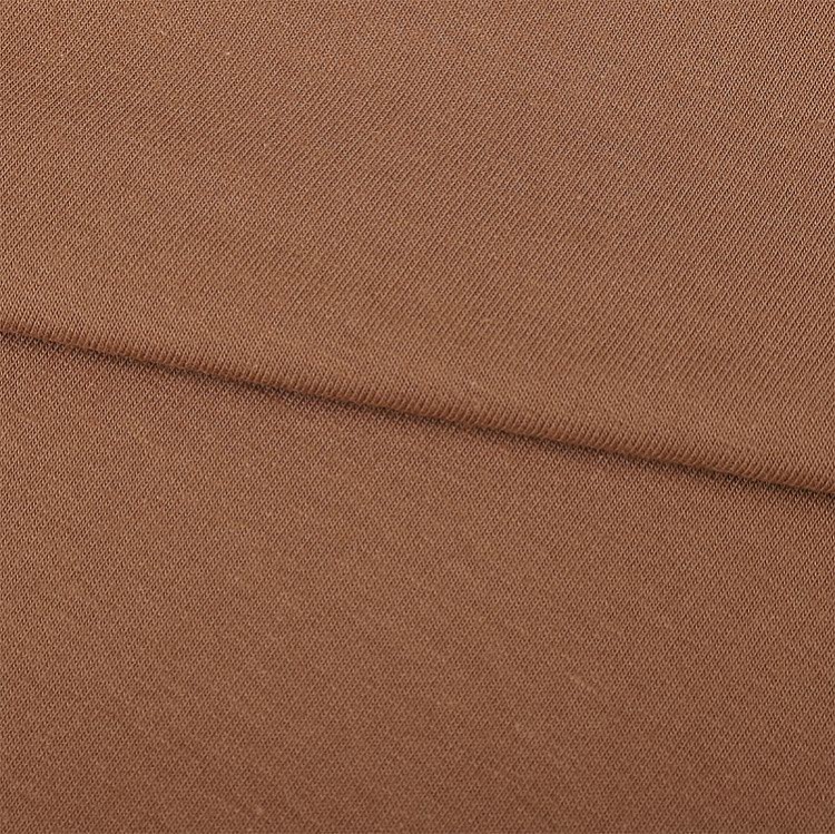 Ткань трикотаж Футер 2х нитка, петля, с лайкрой, 6 м, ширина 180 см, 240 г/м2, цвет: сливочный кофе, TBY — картинка 4