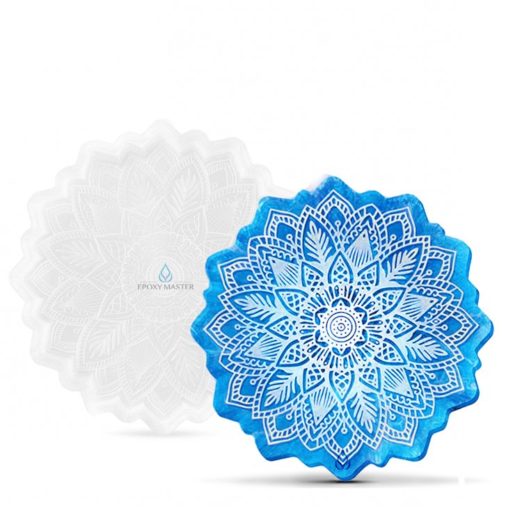 Силиконовый молд Epoxy Master подстаканник мандала, d 12 см — картинка 2