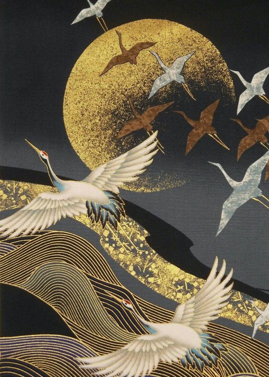 Алмазная вышивка «Полет журавлей» — картинка 2