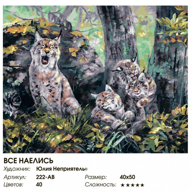 Картина по номерам «Все наелись» — картинка 2