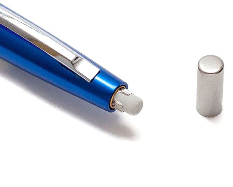 Карандаш KERRY автоматический премиум в подарочном футляре 0,5 мм, НВ, синий корпус, Pentel — картинка 4