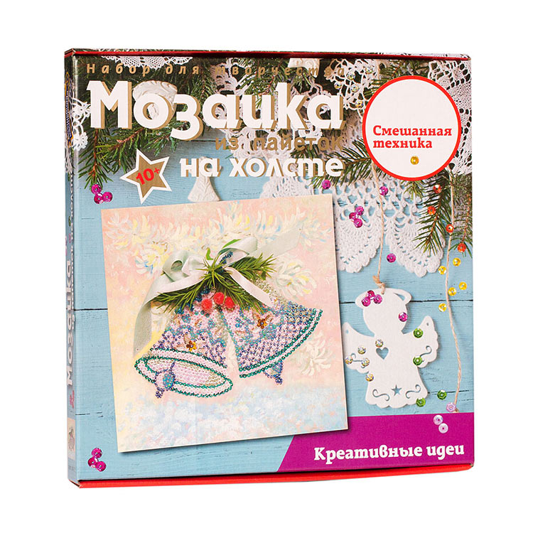 Картина на холсте из пайеток «Колокольчики» — картинка 3