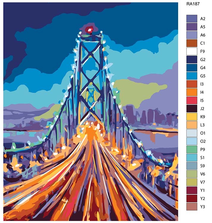 Картина по номерам «Мост вечером» — картинка 2