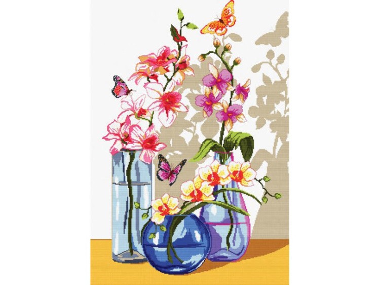 Набор для вышивания «Орхидеи и бабочки»