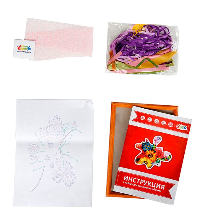 Вышивка лентами «Сирень» — картинка 3