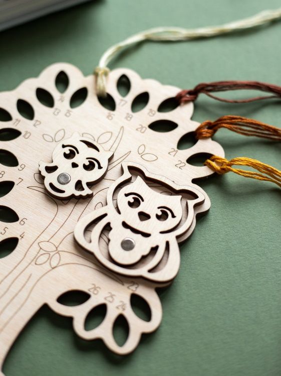 Органайзер для мулине c игольницей «Лесная история. Совушки» — картинка 3