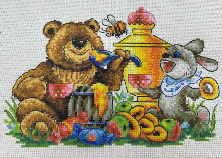 Рисунок на канве «Чаепитие» — картинка 4