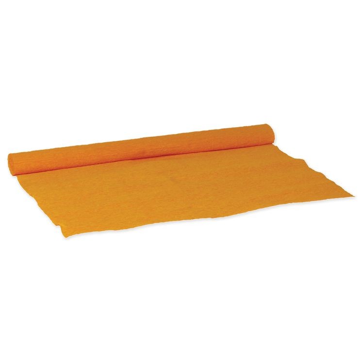Бумага гофрированная (креповая), 110 г/м2, оранжевая, 50х250 см, ОСТРОВ СОКРОВИЩ — картинка 2