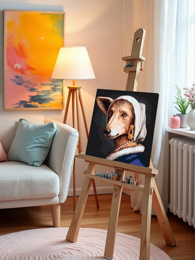 Картина по номерам «Портрет собаки в историческом стиле» — картинка 9