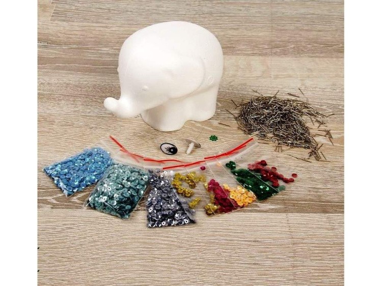 Объемная фигурка из пайеток «Слон» — картинка 2