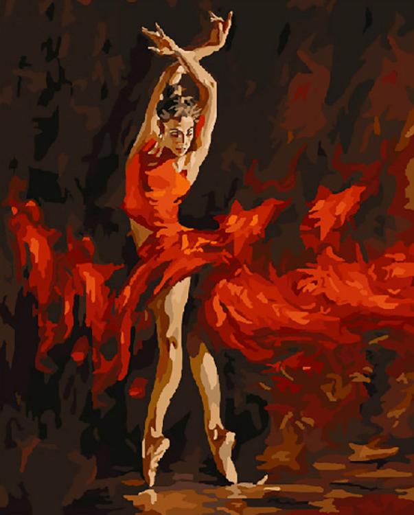 Картина по номерам «Танцовщица фламенко»