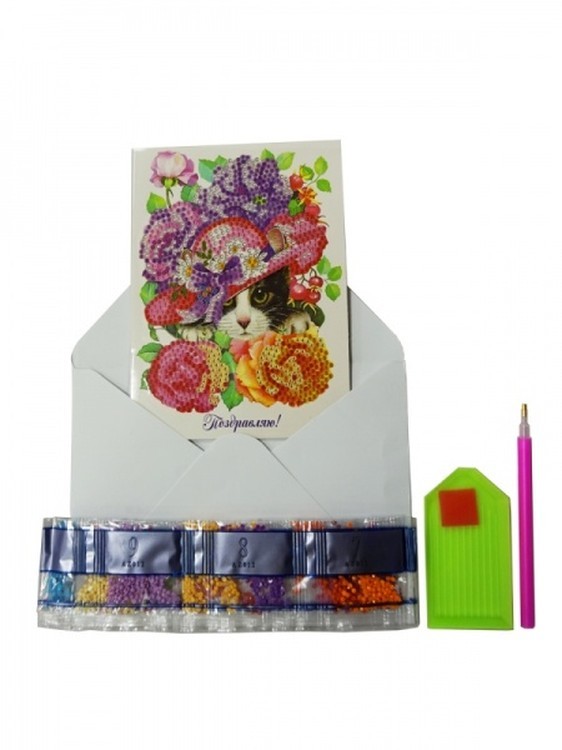 Набор алмазных открыток «Поздравляю тебя» 3 шт. — картинка 4