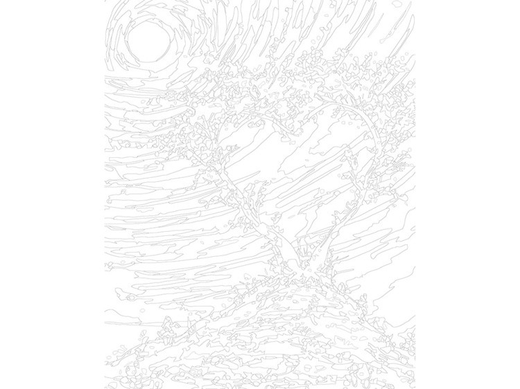 Картина по номерам «Дерево-сердце. День» — картинка 3