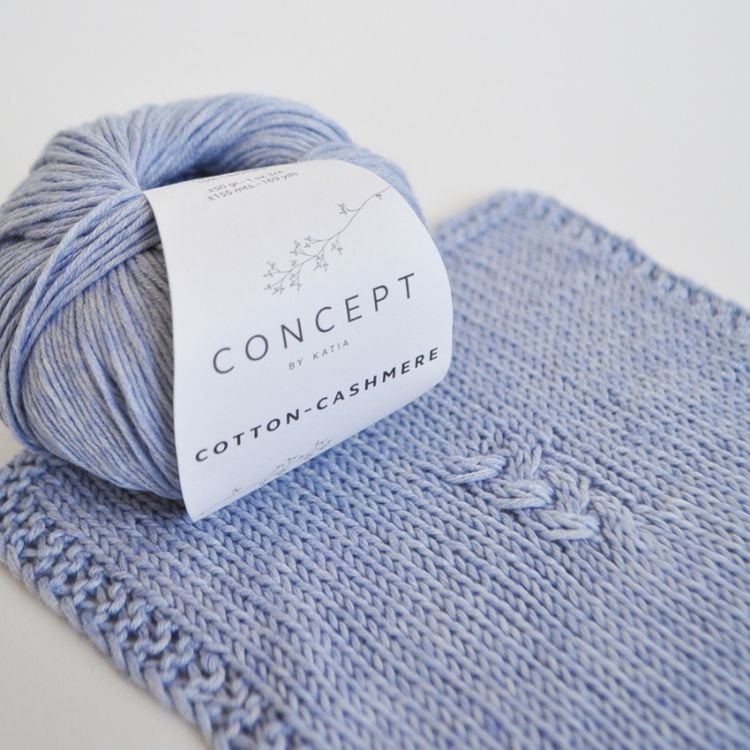 Пряжа Katia Cotton-Cashmere (67), бледный салатовый, 5 шт. по 50 г — картинка 2