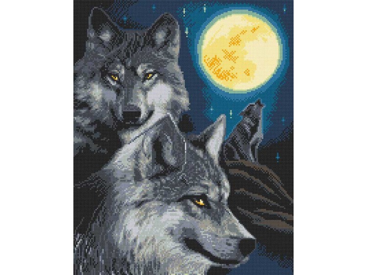 Алмазная вышивка «Волчья стая» — картинка 2
