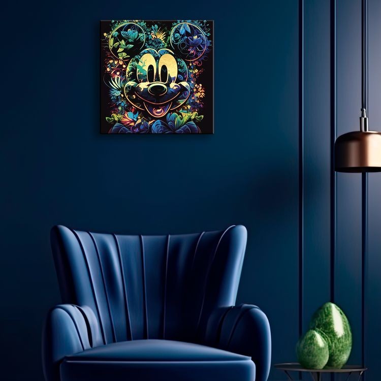 Картина по номерам с поталью «Красочный Микки Маус» — картинка 4