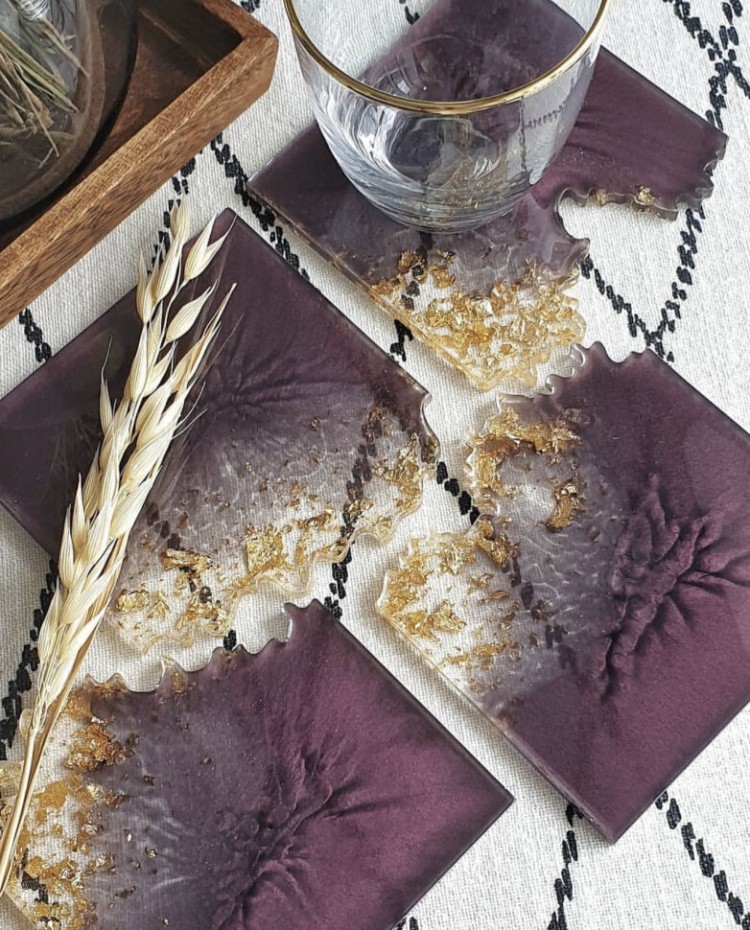 Силиконовый молд для эпоксидной смолы - Квадрат жеода, 23х23 см — картинка 5