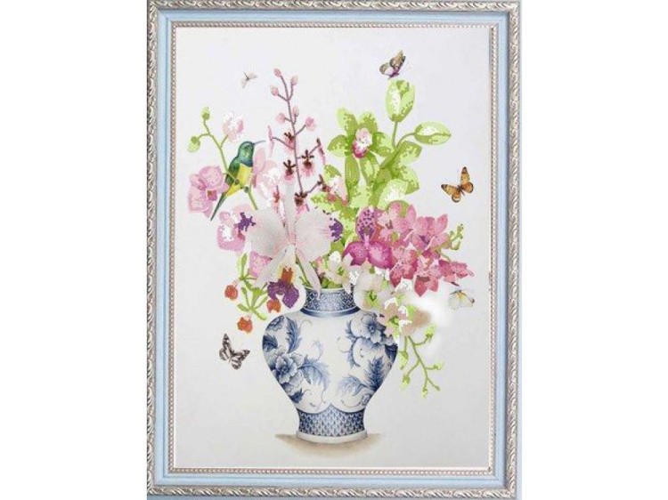 Рисунок на ткани «Букет из орхидей»