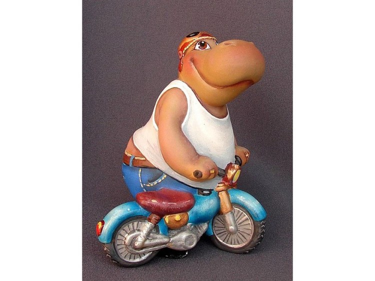 Фигурка для раскрашивания «Бегемот с мопедом» — картинка 4