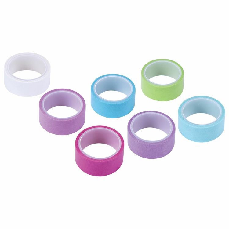 Клейкие WASHI-ленты для декора «Пастель», 7 холодных цветов, 15 мм х 3 м — картинка 3