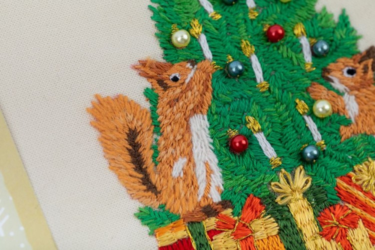 Набор для вышивания «Открытка. Бельчата» — картинка 2