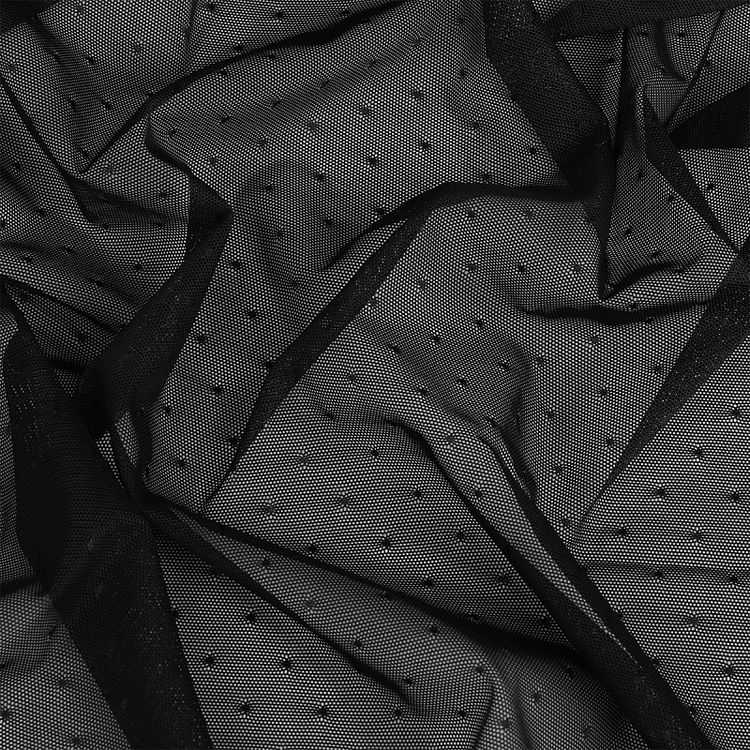 Сетка эластичная KRUZHEVO, 5 м. ширина 140 см, 80 г/м², цвет: 170 черный — картинка 2