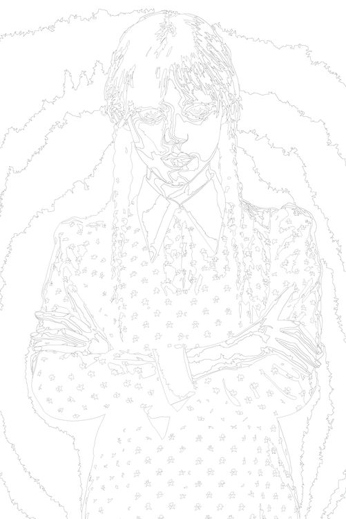 Картина по номерам «Wednesday Уэнсдей Аддамс: Мрачный портрет» — картинка 2