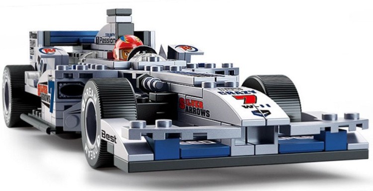 Конструктор «Формула 1.Серебрянный гоночный автомобиль», 257 деталей — картинка 2