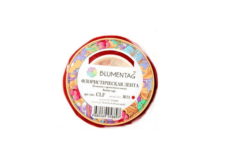 Флористическая лента CLF цвет: 31 красный 27.4 м, Blumentag — картинка 3