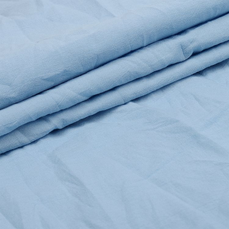 Ткань Хлопок крэш, 1 м х 150 см, 90 г/м², цвет: светло-голубой, TBY — картинка 2