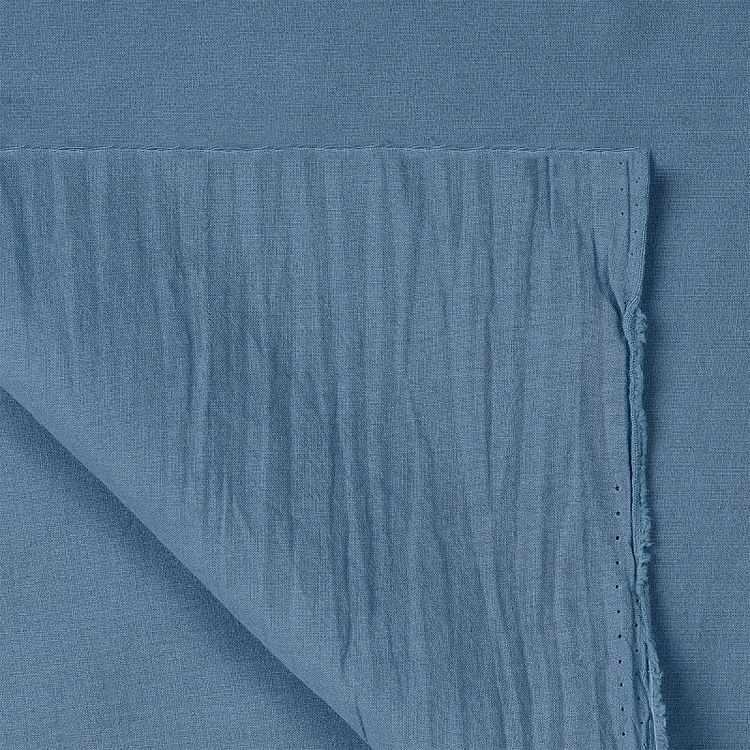 Ткань Хлопок крэш, 1 м х 150 см, 90 г/м², цвет: синий, TBY — картинка 5